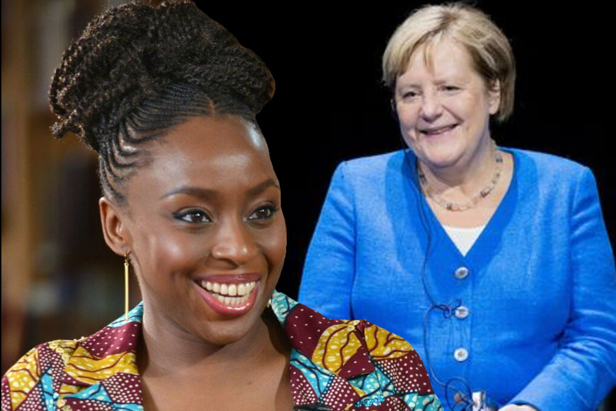 Chimamanda Ngozi Adichie and German Chancellor, Angela Merkel